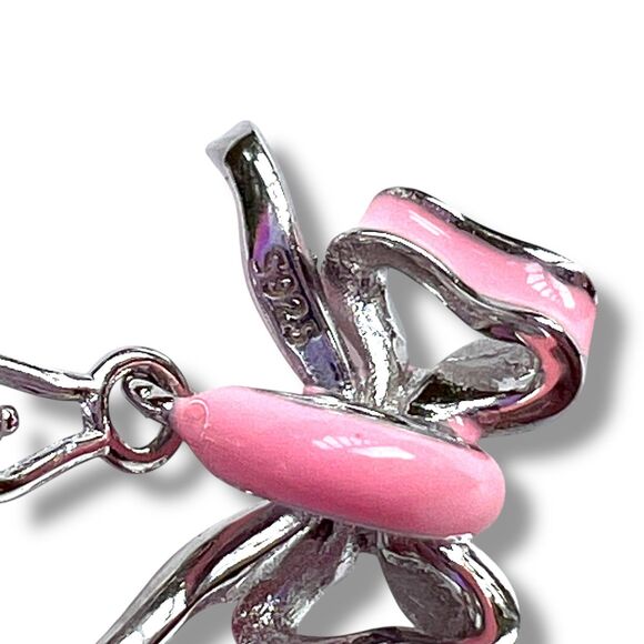 Pink Bow & Ballerina S925 Sterling Silver Pandora Moments Compatible Charm - Picture 5 of 12